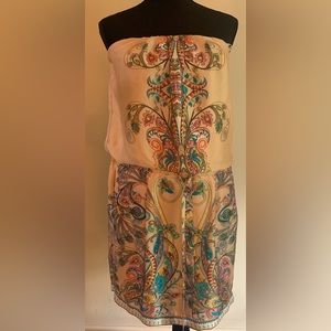 Bisou Bidou paisley print strapless dress